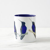 Tasse mit Samt-Purpur-Kronenkolibris (Zentrum)