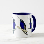 Tasse mit Samt-Purpur-Kronenkolibris (VorderseiteRechts)