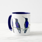 Tasse mit Samt-Purpur-Kronenkolibris (Vorderseite Links)