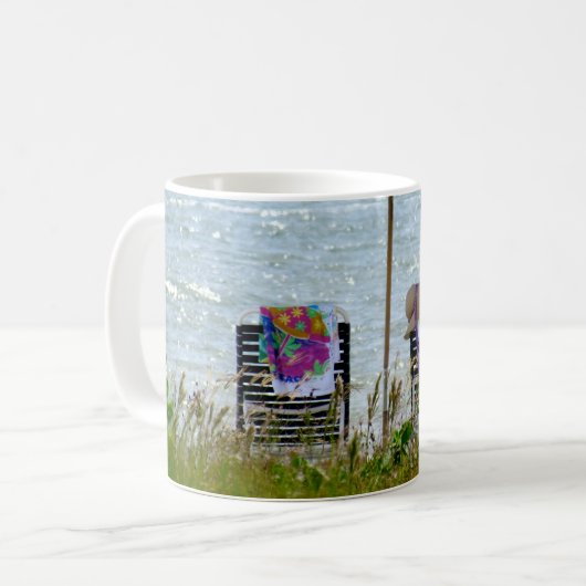 Tasse mit Sanibel Insel-Strandszene (Vorderseite Links)