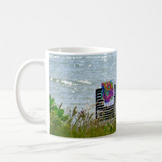 Tasse mit Sanibel Insel-Strandszene (Links)
