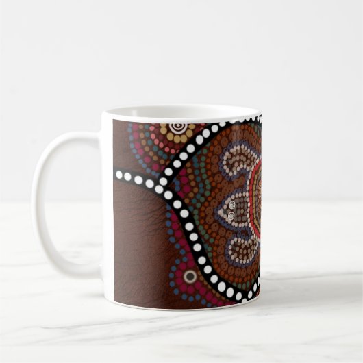 tasse mit schildkröte im aborigines stil (Links)