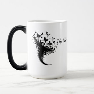 Tasse mit Schmetterlingsmotiv- Flügel der Freiheit