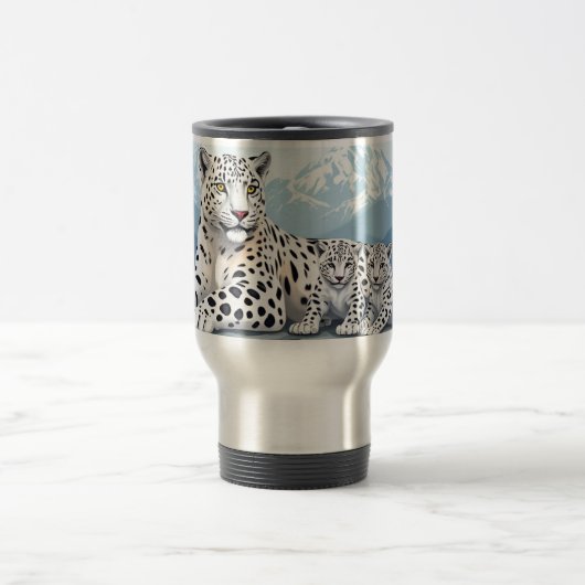 Tasse mit Schneeleoparden (Mittel)