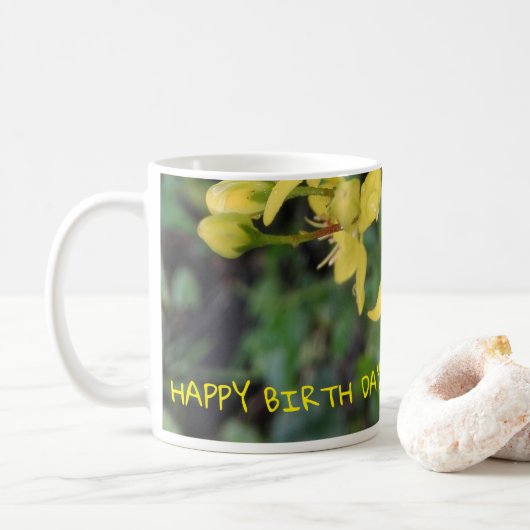 Tasse mit schönen Blume (Mit Donut)
