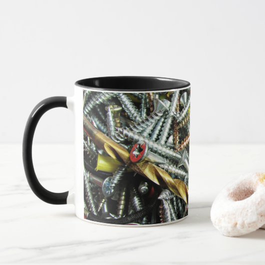 Tasse mit Schraubenentwurf (Mit Donut)