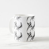 Tasse mit Schwarz-Weiß-Design (Vorderseite Links)