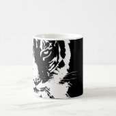 Tasse mit Schwarzweiss-Drucktiger (Mittel)