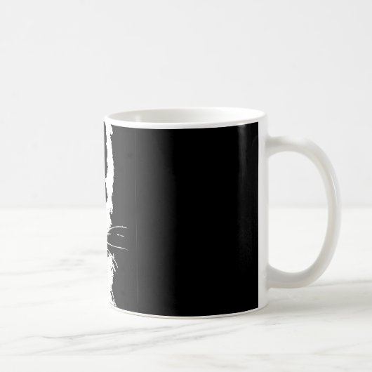Tasse mit Schwarzweiss-Drucktiger (Rechts)