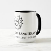 Tasse mit Schwarzweiß-Volllogos (VorderseiteRechts)