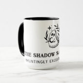 Tasse mit Schwarzweiß-Volllogos (Vorderseite Links)