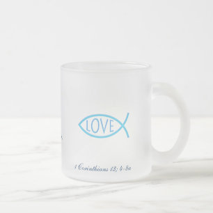 Tasse mit Scripture - 1 Korinther 13, 4-8a