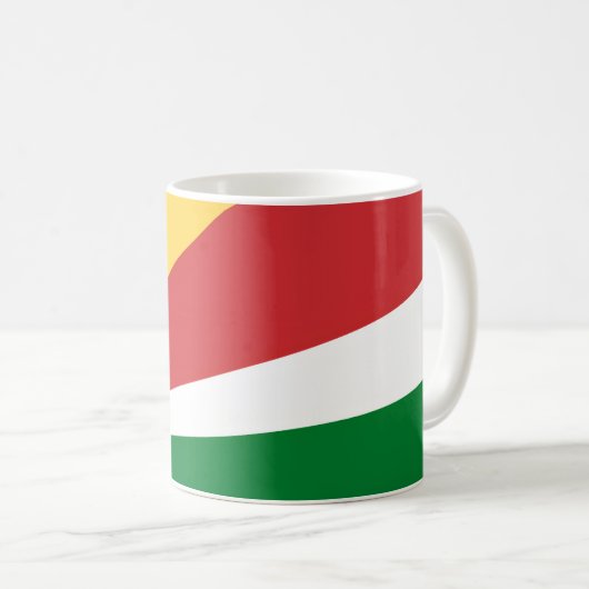Tasse mit Seychellen-Farbdesign (VorderseiteRechts)