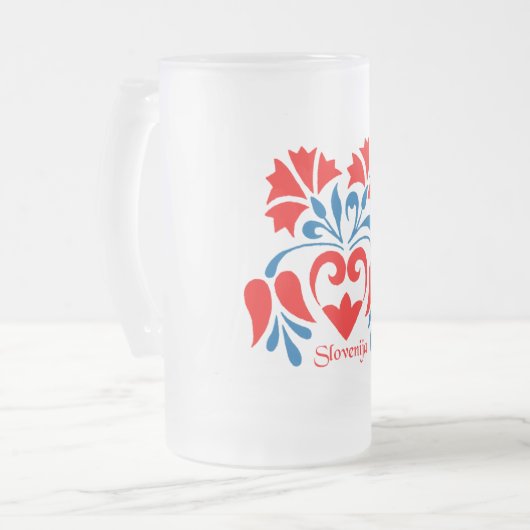 Tasse mit slowenisch Motiv in den nationalen (Vorderseite Links)