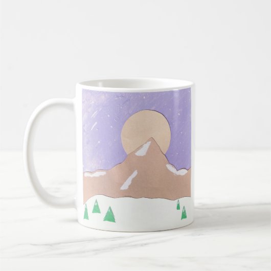 Tasse mit Snowy Mountain Scene (Links)