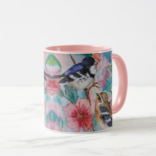 Tasse mit Sparrows Spring Birds (VorderseiteRechts)