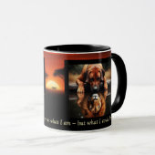 Tasse mit Spiegelung des Rhodesian Ridgeback Löwen (VorderseiteRechts)