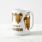 TASSE MIT STARKER MASKKUNST FÜR LEHRER (VorderseiteRechts)