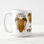 TASSE MIT STARKER MASKKUNST FÜR LEHRER (Links)