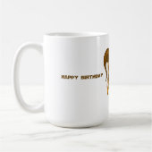 TASSE MIT STARKER MASKKUNST , GEBURTSTAG (Links)