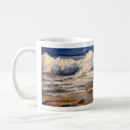 Tasse mit Strandbild (Links)