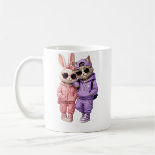 Tasse mit süßem Katzenbild