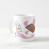 Tasse mit süßen Geistern die Kekse essen (Vorderseite Links)
