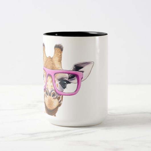 Tasse mit süßrosa Giraffe (Mittel)