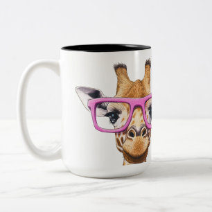 Tasse mit süßrosa Giraffe
