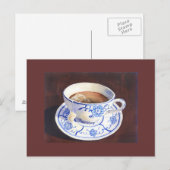 Tasse mit Teebeutel Postkarte (Vorne/Hinten)