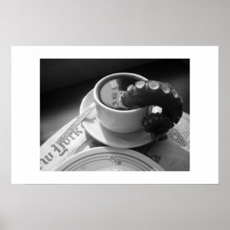 Tasse mit Tentakel Poster
