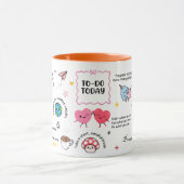Tasse mit To-Do-Design für heute (Zentrum)