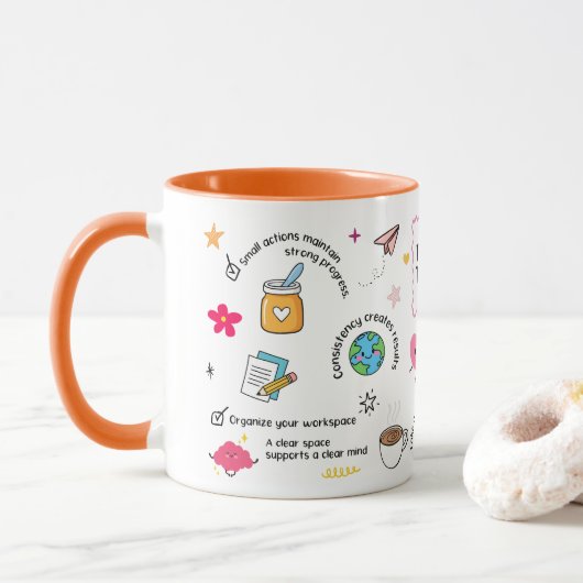 Tasse mit To-Do-Design für heute (Mit Donut)