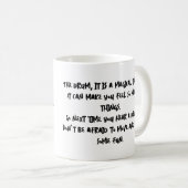 Tasse mit Trommel und Zitat (VorderseiteRechts)