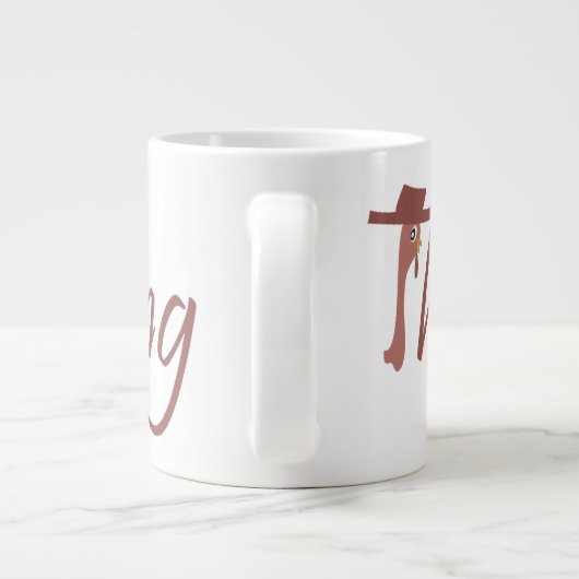 Tasse mit Truthühnern aus Erntedank (Rückseite)