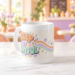 Tasse mit verspielter Blasen-Lettern