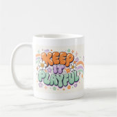 Tasse mit verspielter Blasen-Lettern (Links)