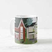 Tasse mit Viktorianischem Hausdesign (Vorderseite Links)