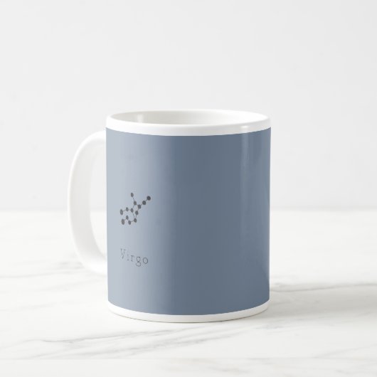 Tasse mit Virgo Zodiac Constellation (Vorderseite Links)