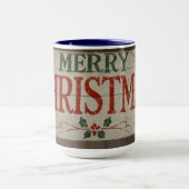 Tasse mit Weihnachtsaufschrift (Zentrum)