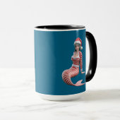 Tasse mit Weihnachtsmeerjungfrau (VorderseiteRechts)