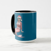 Tasse mit Weihnachtsmeerjungfrau (Vorderseite Links)