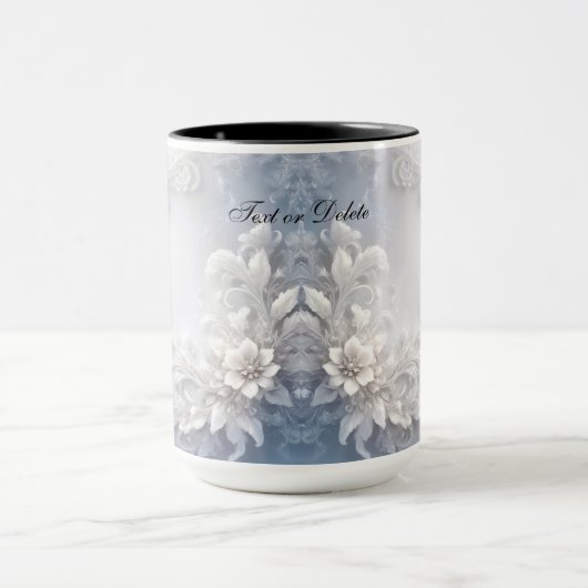 Tasse mit weißer Blume Geblüht (Zentrum)