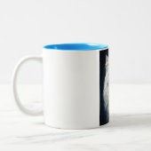 Tasse mit weißer Katze mit blauen Augen (Links)