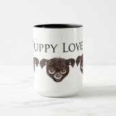 Tasse mit Welpengesichtern (Zentrum)