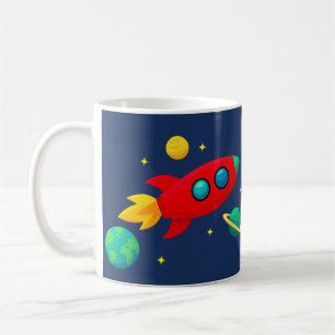 Tasse mit Weltraum-Themen-Geburtstag   Navy Blau