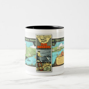 Tasse mit Werbebroschüre für den Lake Superior aus
