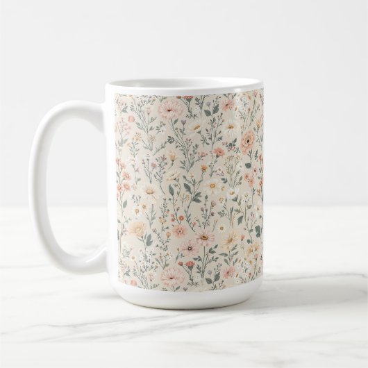 Tasse mit Wildblumen (Links)