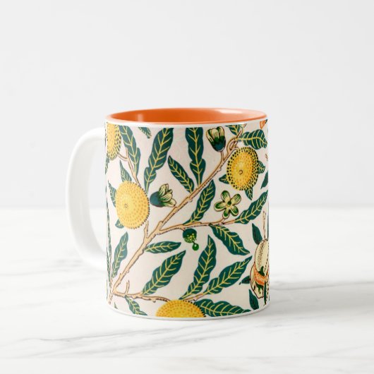 TASSE MIT WILLIAM MORRIS "YELLOW POMEGRANATES" (Vorderseite Links)