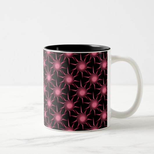 Tasse mit wirbelnden Sonnen, hellrosa (Rechts)